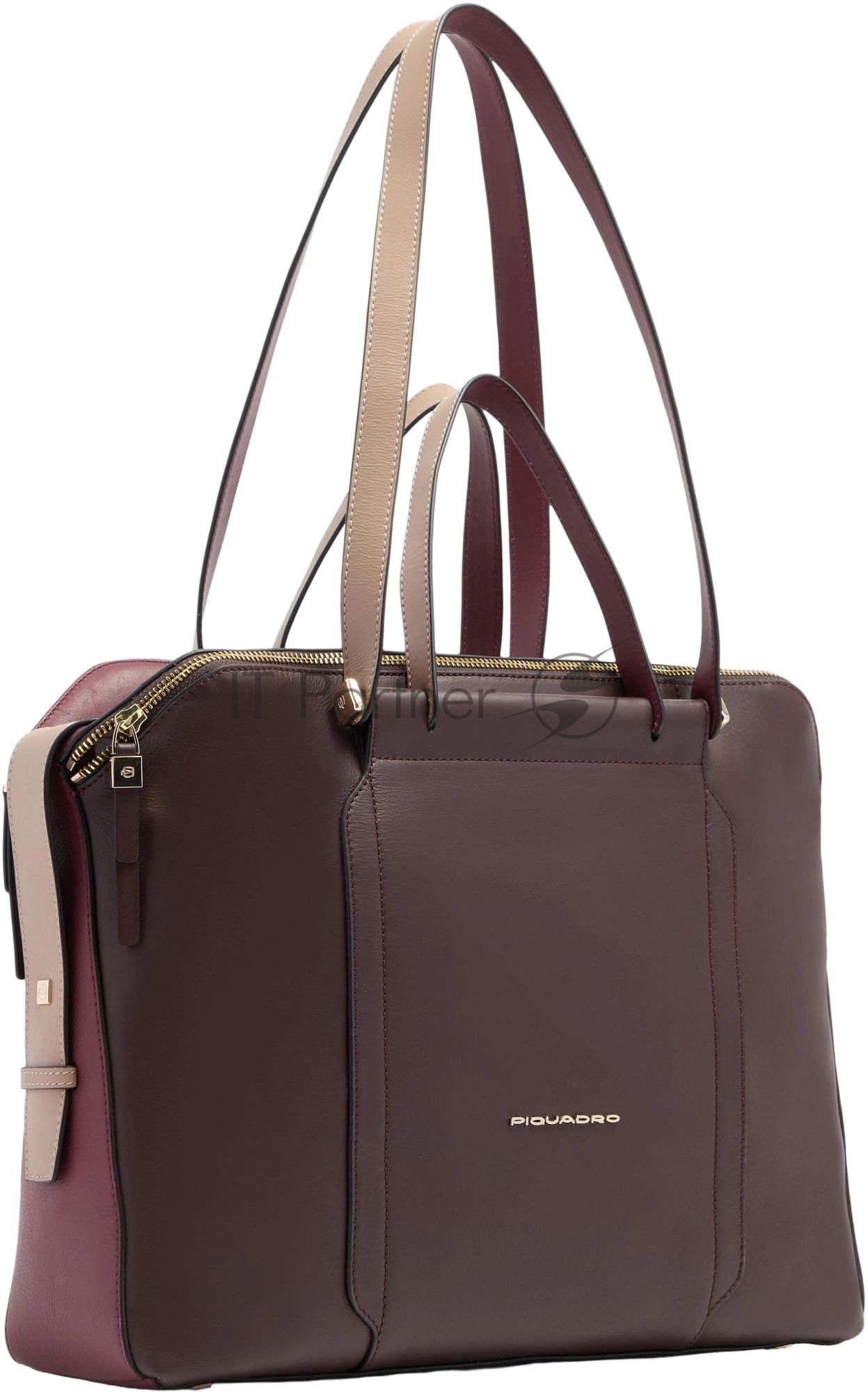 Деловая сумка женская Piquadro Circle BD4574W92/BORO с отделением для ноутбука 14" сливовая натур.кожа