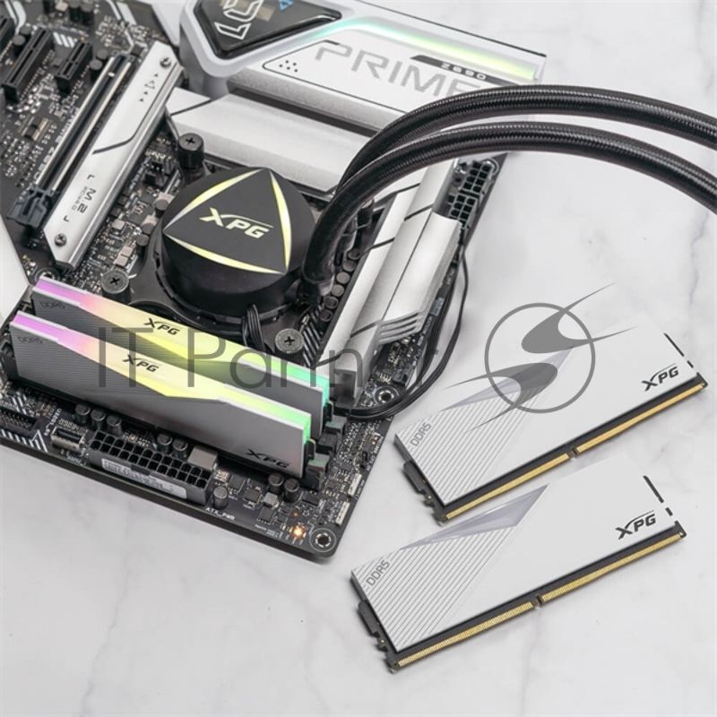 Оперативная память XPG Lancer, DDR5, 64GB (2x32GB), 6400MHz, CL32, DIMM, с радиаторами, RGB, белый