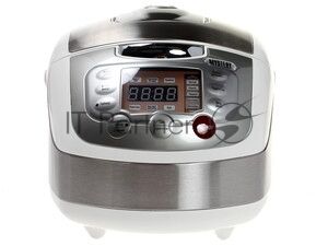 Мультиварка Mystery MCM-1020 серебристый/белый, 5 л, 850 Вт, кнопки, 7 программ
