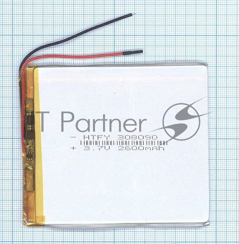Аккумулятор Li-Pol (батарея) 3x80x90мм 2pin 3.7V/2600mAh