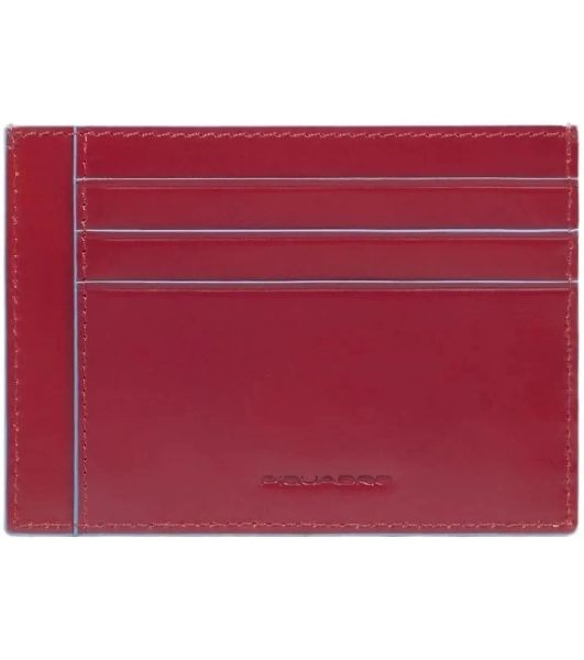 Чехол для кредитных карт Piquadro Blue Square PP2762B2R/R, натур.кожа, красный