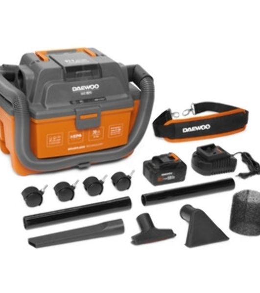 Строительный пылесос Daewoo DAVC 1621Li SET 200Вт (уборка: сухая/сбор воды/выдув) оранжевый