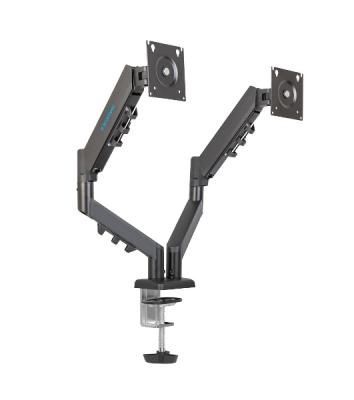 Кронштейн Kromax OFFICE-14 черный, 4 шт/уп. Кр. стал. настол. для 2-х мон. 15"-32", max 2x10 кг, 6 ст. св., нак. +90° -45°, пов. 180°, max VESA 100x100