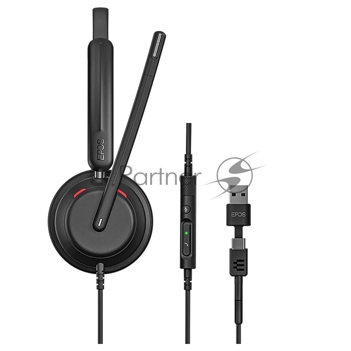 Гарнитура EPOS Impact 760 чёрный, проводная, USB / USB-C