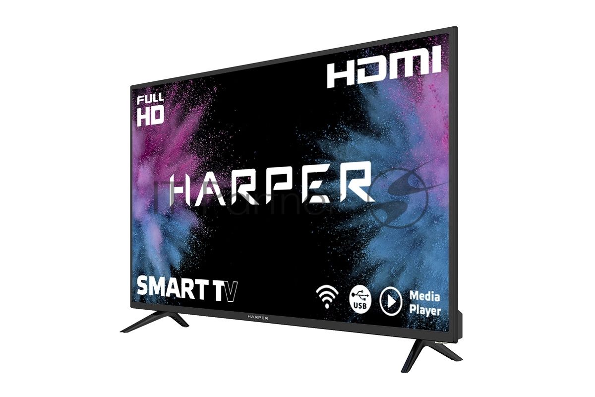 Телевизор Harper 43" 43F660TS черный DLED FHD 60Hz Smart