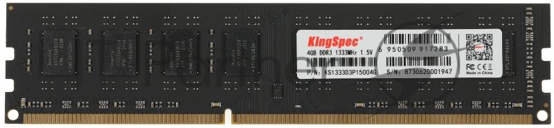 Оперативная память KingSpec, DDR3, 4Gb (1x4 Gb), 1333 MHz, CL11, DIMM