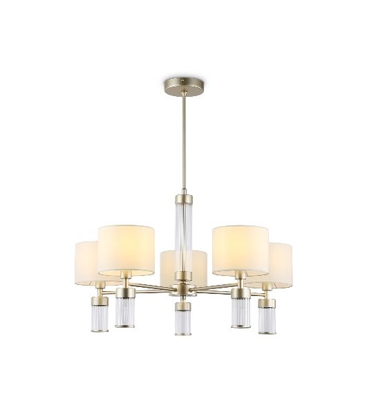 Люстра Ambrella light LH71301/5 CGD/WH золото/белый E14/5 max 40W D680*740