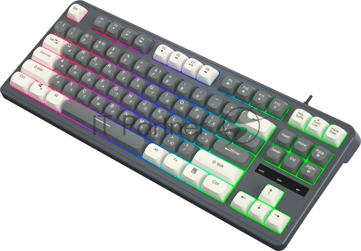 Клавиатура Oklick 731G проводная, USB Type-A, серый/белый