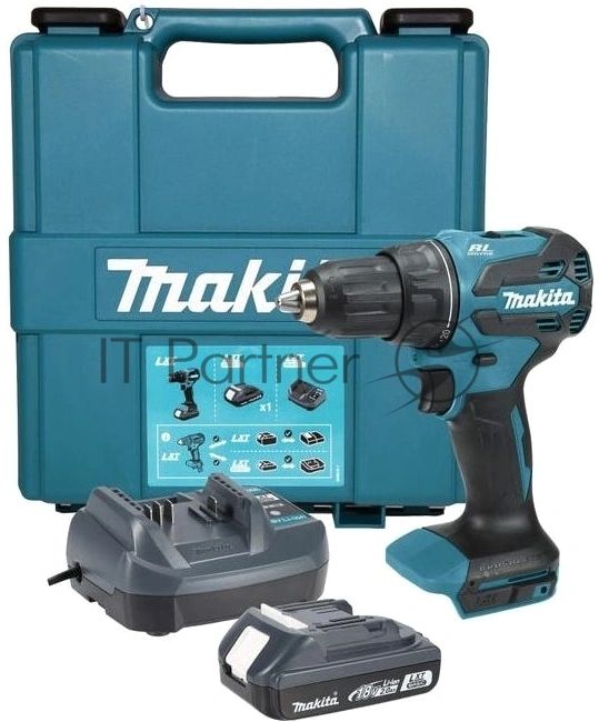 Дрель-шуруповерт Makita DHP490WV аккум. патрон:быстрозажимной (кейс в комплекте)