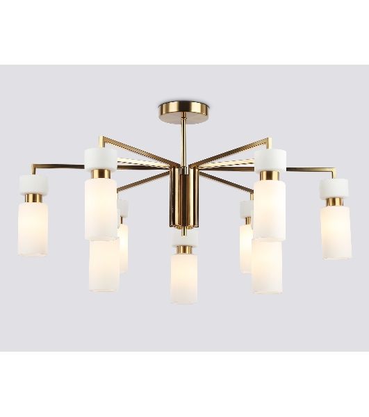 Люстра Ambrella light LH56128/9 BS/FR латунь/белый матовый E14*9 max 40W D765*440