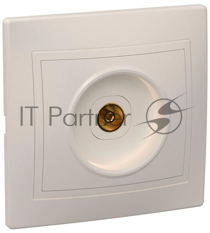 Розетка телевизионная TV 1-м СП Кварта РТВ10-ККм IP20 крем. IEK EAK10-K33-DM