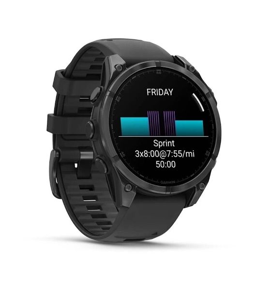 Умные часы Garmin Fenix 8 1.4" AMOLED, Wi-Fi, Bluetooth, NFC, 100м, серый / черный