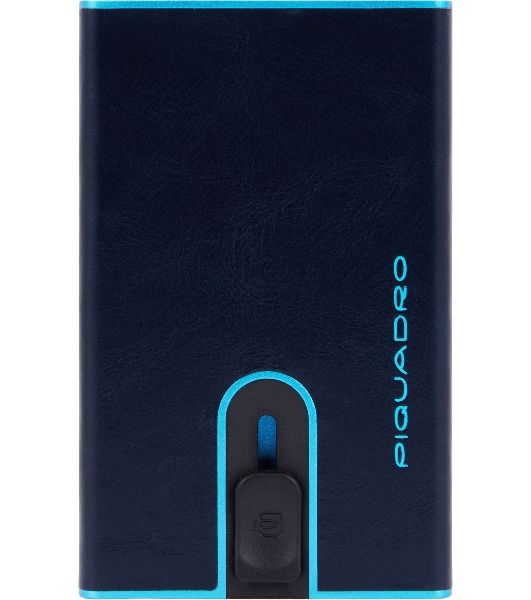 Чехол для кредитных карт Piquadro Blue Square PP4825B2BLR/BLU2, натур.кожа, темно-синий