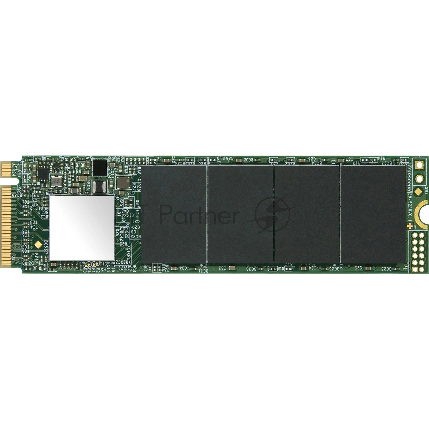 Накопитель SSD Transcend SSD MTE110S, 2048Gb, M.2(22x80мм), NVMe, PCIe 3.0 x4, 3D TLC, R/W 2500/1700Mb/s, IOPs 200 000/250 000, TBW 800, DWPD 0.2 (12 мес.)