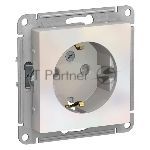 Механизм розетки 1-м СП AtlasDesign с заземл. защ. шторки 16А жемчуг SchE ATN000445