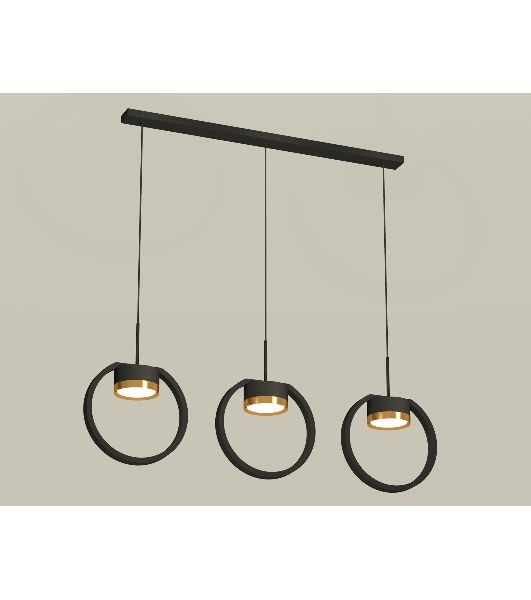 Светильник Ambrella light XB9107103/3 SBK/PYG черный песок/золото желтое полированное GX53 (C9107, N8124)