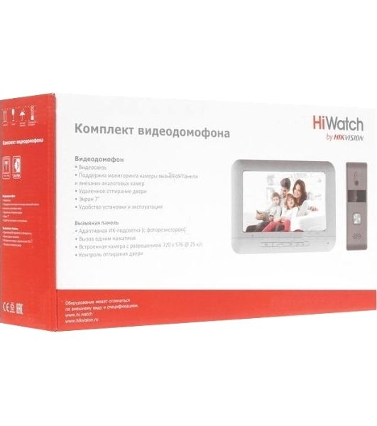 Видеодомофон Hikvision DS-D100KF белый