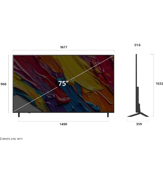 Телевизор LG 75" 75QNED82A6B черный титан Edge LED QNED 4K UHD 60Hz Smart TV WebOS 2GB/8GB