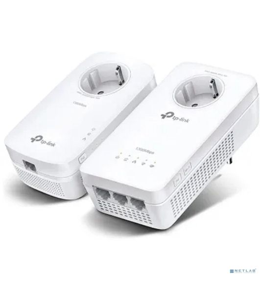 Комплект двухдиапазонных гигабитных Powerline-адаптеров TP-Link TL-WPA8631P KIT AV1300 с Wi-Fi и встроенной розеткой