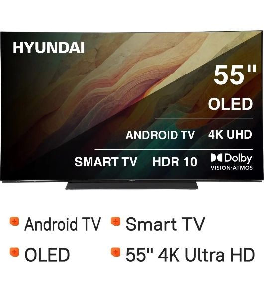 Телевизор Hyundai 55" H-LED55OBU7700 черный OLED UHD 120Hz Smart TV