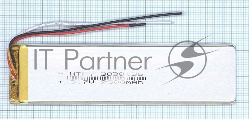 Аккумулятор Li-Pol (батарея) 3*38*135мм 3pin 3.7V/2500mAh