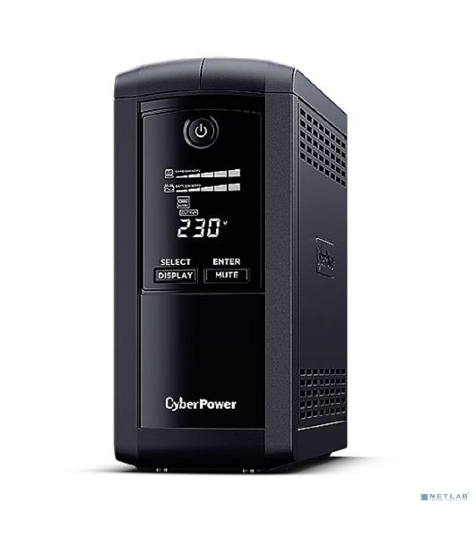 Источник бесперебойного питания CyberPower VP1000ELCD/1000 ВА/550 Вт/USB/RS-232/RJ-11/RJ-45/4 х CEE 7 (евророзетка)