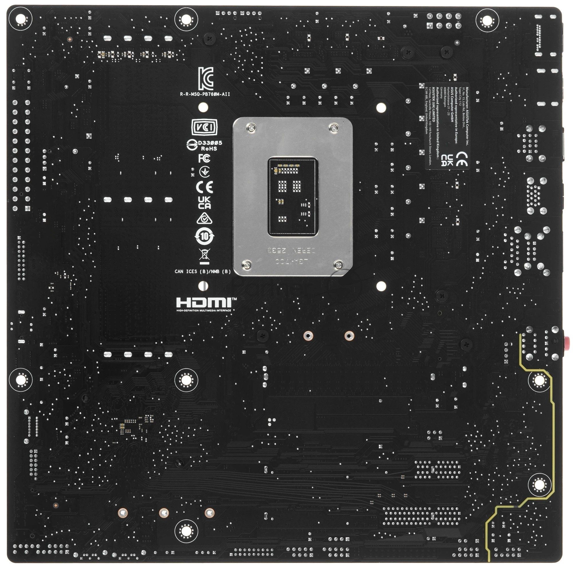 Материнская плата ASUS PRIME B760M-A II-CSM, LGA1700, Intel B760, 4xDDR5, 4xSATA 6Gb/s, 2xM.2, 1xPCIe 5.0 x16, 1xPCIe 4.0 x16 (x4), 1xPCIe 4.0 x16 (x1), 1xDisplayPort, 1xHDMI, 1x 2.5Gb LAN, 2xUSB 3.2 Gen 2 Type-A, 4xUSB 2.0 Type-A, 3x3.5 мм, 7.1, microATX