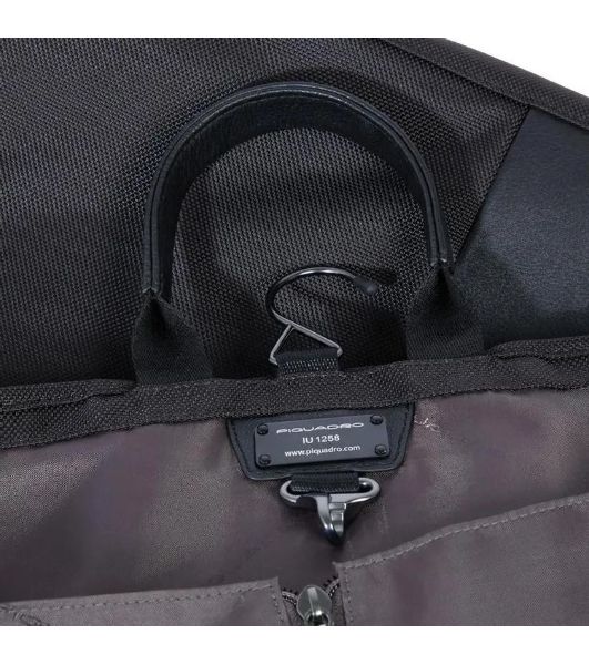 Сумка портплед Piquadro Brief2 PA7047BR2/N черная нейлон/натур.кожа