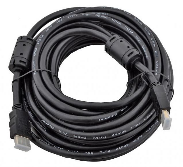 Кабель Ningbo HDMI-HDMI ver1.4 19M/19M 10м, плетеная оболочка, позолоченные контакты Blister box