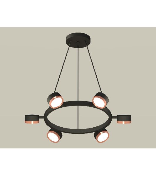 Светильник Ambrella light XB9193153/6 SBK/PPG черный песок/золото розовое полированное GX53 (C9193, N8126)