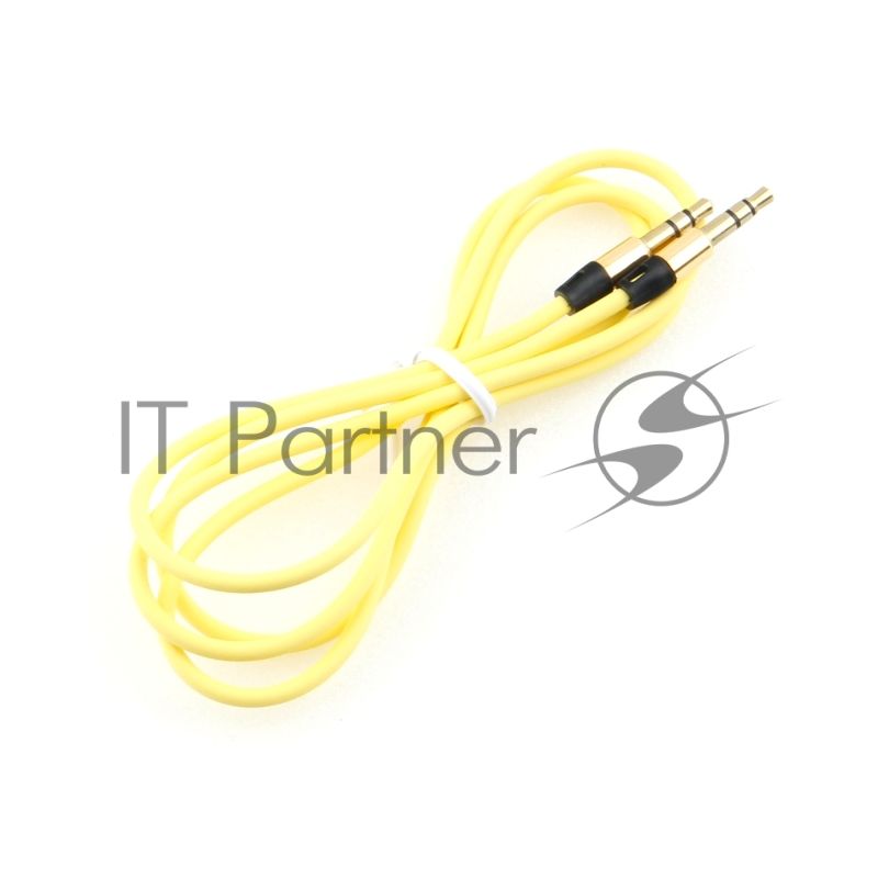 Кабель аудио Cablexpert CCAB-01-35MM-1MY, 3.5 Jack (M)/3.5 Jack (M), желтый. 1м, блистер