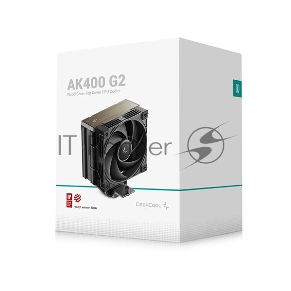Кулер для процессора DEEPCOOL AK400 G2 DIGITAL NYX LGA1851/1700/1200/115X/AM5/AM4 (12шт/кор, TDP 220W, PWM, Fan 120mm, 4 тепл. трубки, черный) RET