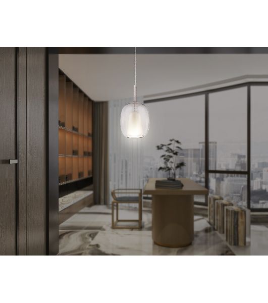 Подвесной светильник Ambrella light LH11125 BK/WH/TI черный/белый/янтарь E27 max 60W D175*310