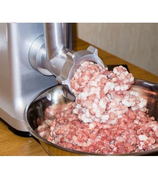 Мясорубка электрическая CASO FW 2000 серебристый, 2000 Вт, 2.5 кг/мин, реверс, защита от перегрузки, насадки - 5