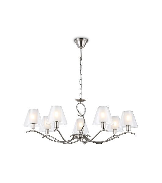 Люстра Ambrella light LH57083/7 SN/FR никель/белый матовый E14/7 max 40W D840*790