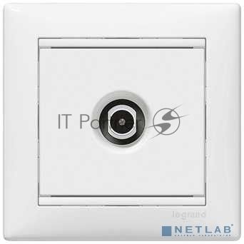 Телевизионная проходная розетка Legrand Valena 774431, белая, 14дБ