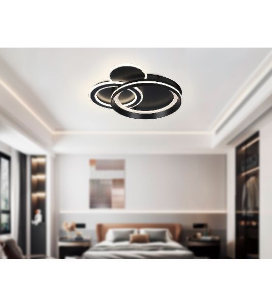 Светильник Ambrella light FA8515/3 BK черный 143W 3000K-6400K 500*500*80 (ПДУ РАДИО 2.4G)