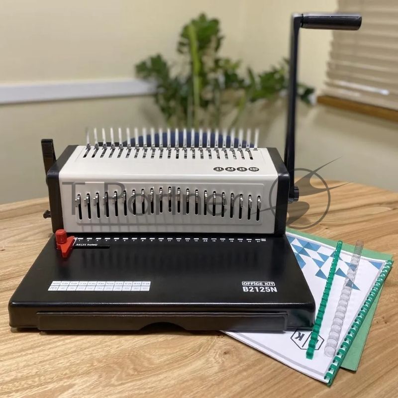 Переплетчик Office Kit B2125N A4/перф.23л.сшив/макс.500л./пластик.пруж. (4.5-51мм)