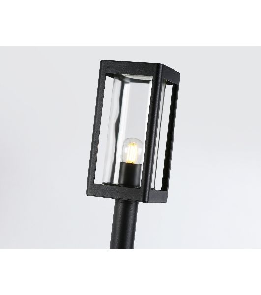 Светильник Ambrella light ST2425 BK/CL черный/прозрачный IP54 E27 max 40W 110*110*1000