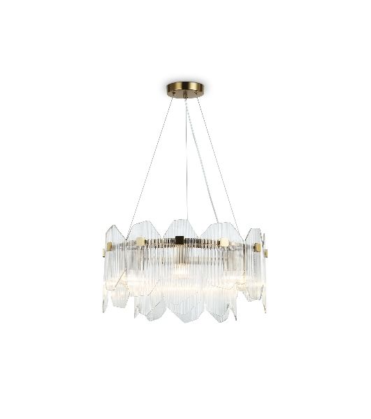 Светильник Ambrella light LH31251/6 BS/CL латунь/прозрачный E14*6 max 40W D510*270