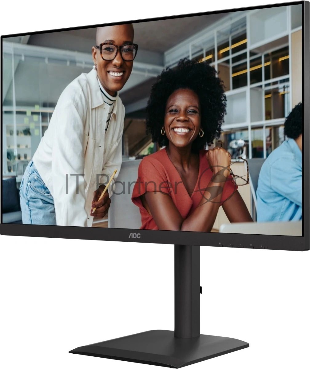 Монитор 27" AOC U27E4CV IPS 3840x2160, 60 Гц, 4 мс, 16:9, 400 кд/м², 2xHDMI 2.0, DP 1.4, DP Out, USB-C (90 Вт), USB Hub (4x USB 3.2), RJ45, 3.5 Jack, динамики (2x2 Вт), HDR Ready, Adaptive-Sync, VESA 100x100, черный