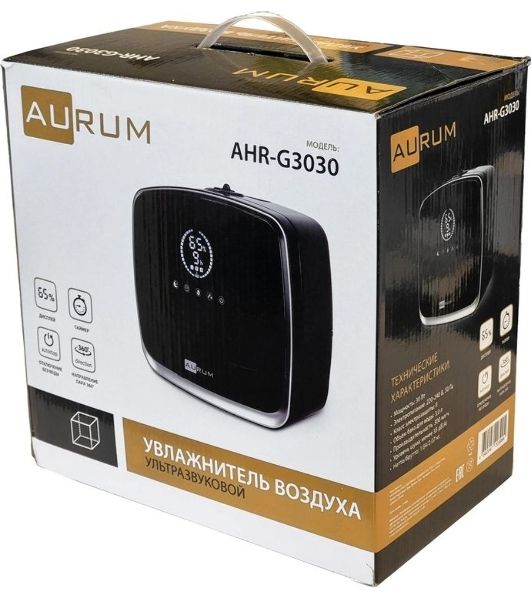 Увлажнитель воздуха AURUM AHR-G3030 черный, 30 Вт, 3 л, ультразвуковой