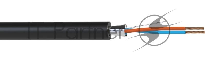 Кабель балансный микрофонный Wize WMC2450FL 50 м, 24 AWG, FRNC/LSZH, 0.2 мм2, диаметр 3.7мм, экран, медь 25 x 0.1 мм, черный, бухта
