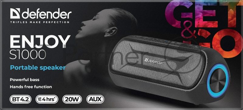 Акустическая система Defender Enjoy 1.0 S1000 черный 20 Вт