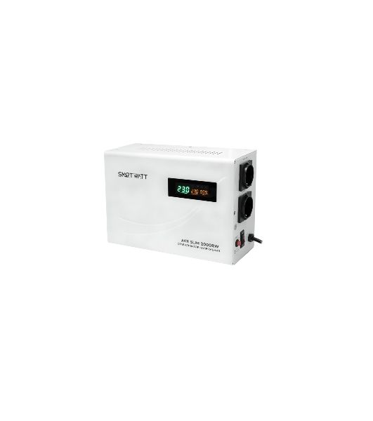 Настенный стабилизатор напряжения SMARTWATT AVR SLIM 2000RW (100W - 260W, 2000VA, 2 кВт, 50 Гц, розеток - 2, LED-дисплей