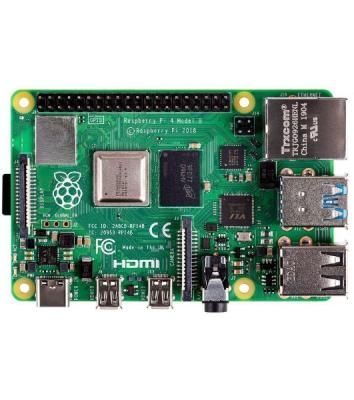 Платформа Raspberry Pi 4 Model B (RA545) Retail, 4GB RAM, Broadcom BCM2711 Quad core Cortex-A72 (ARM v8) 64-bit SoC @ 1.5GHz CPU, WiFi, Bluetooth, 40-pin GPIO, 2x USB 3.0, 2x USB 2.0, 2x micro-HDMI, CSI camera port, DSI display port, Micro SD port, USB-C 