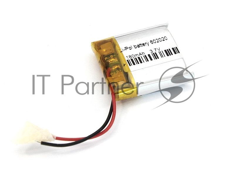 Аккумулятор Li-Pol (батарея) 6x20x20мм 2pin 3.7V/180mAh