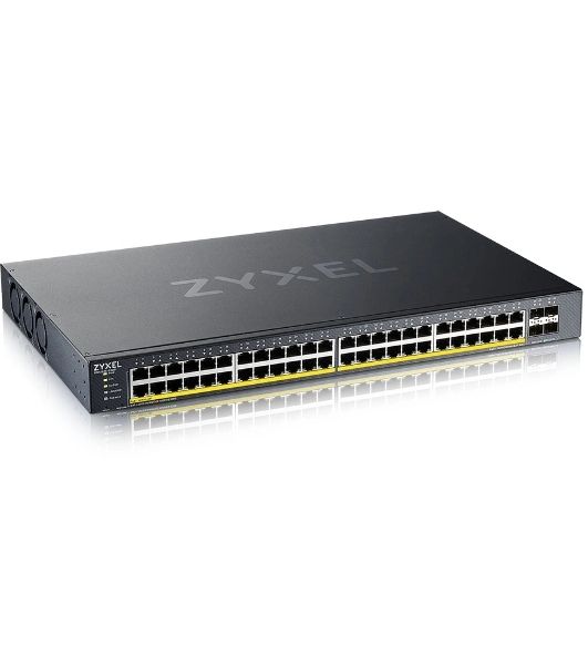 Коммутатор XGS1935-52HP, 52 Port Smart Managed PoE Switch, 48x Gigabit PoE and 4x 10G SFP+, hybrid mode, standalone or NebulaFlex Cloud, 375 Watt PoE