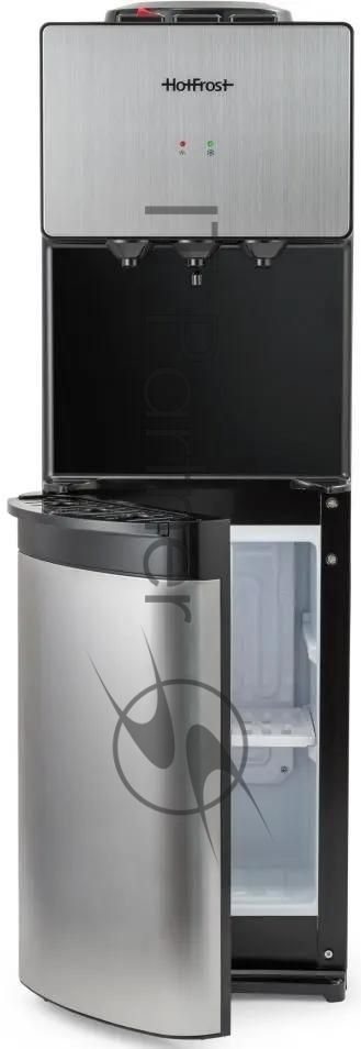 Кулер для воды Hotfrost V400BS, верхняя загрузка, нагрев 90 °С, охлаждение 10 °С, серебристый/черный