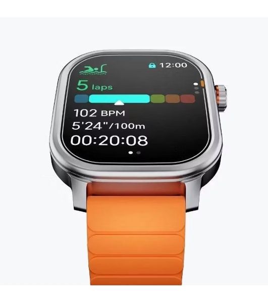 Умные часы KOSPET Pulse, 1.96" AMOLED, Bluetooth 5.3, GPS, IP68, серебристый